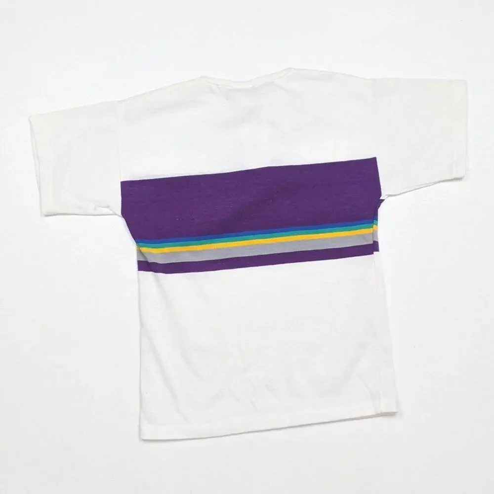 Vintage Billy the Kid T-Shirt Boys Size 7 White Stripe Tee